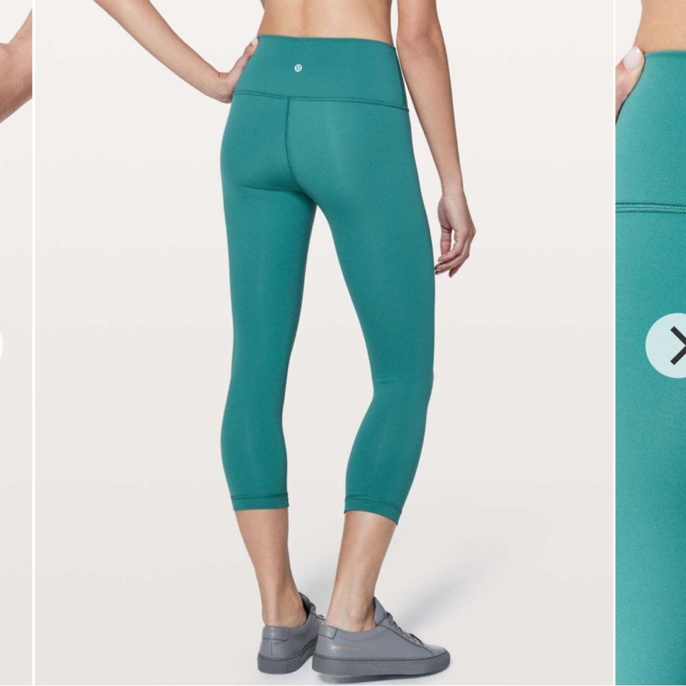 Lululemon Wunder Under Crop (High-Rise) *Full-On Luxtreme 21"Deep Cove 4
